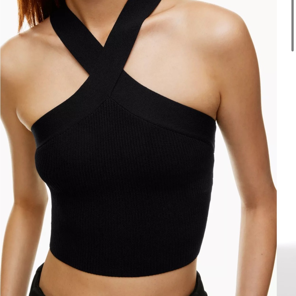 Babaton Black Halter Tank Top